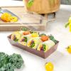 Restaurantware Matsuri Vision 7 x 2.8 x 1.4 Inch Sushi Trays 100 Greaseproof Sushi Packaging Boxes - Lids Sold Separately Disposable Wood Grain Paper Sushi Containers For Appetizers Or Desserts view 3