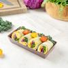 Restaurantware Matsuri Vision 7 x 2.8 x 1.4 Inch Sushi Trays 100 Greaseproof Sushi Packaging Boxes - Lids Sold Separately Disposable Wood Grain Paper Sushi Containers For Appetizers Or Desserts view 4