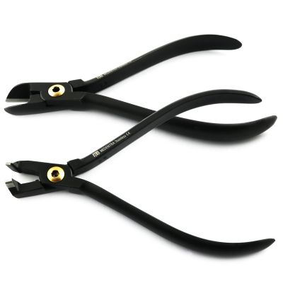 Black & Gold Dental Orthodontic Hard Wire Cutters Distal End Tungsten Carbide Tip (Set of 2 - Hard Wire & Distal End Cutters TC)