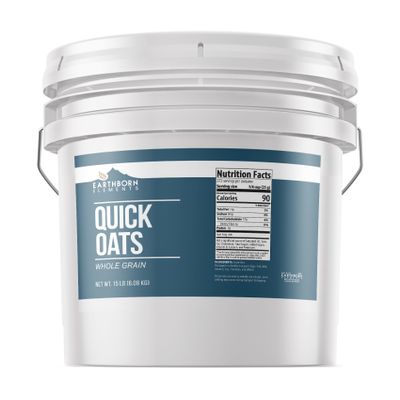 Earthborn Elements Quick Oats 3.5 Gallons, Bulk Size, Quick Breakfast, Whole Grain Oats