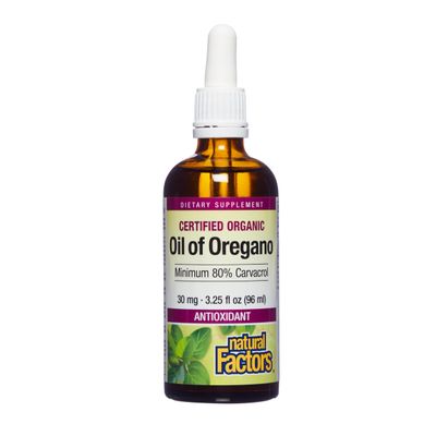 Natural Factors Oil of Oregano - Liquid Antioxidant Support Supplement for Immune Support - Easy Swallow Health Supplement with Non-GMO & Gluten-Free Formula - 3.25 fl oz