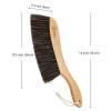 Horse Hair Brush Hand Broom Dusting Brush for Home Cleaning, Wood Handle Soft Brush Duster for Counter Furniture, Bed, Bench Fireplace,Car, Shop Brush Cleaning 14" Long view 2