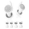 Ear Plugs for Sleeping Noise Cancelling, 30dB Noise Reduction Isolating Earplugs Washable Soft Silicone Sound Blocking Ear Plug for Sleep, Work, Shooting, Reusable 2 Pairs with 8 Ear Tips (White) view 1
