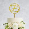 Initial Letter E Wedding Cake Topper Glitter Gold,Custom Initials Wreath Monogram Cake Topper for Bride and Groom,Birthday Cake Topper,Bridal Shower Cake Topper,Wedding Party Decoration view 3