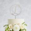 Glitter Silver Initial Letter L Wedding Cake Topper,Custom Any Letter Wreath Monogram Cake Topper for Couple,Personalized Unique Cake Topper for Wedding Engagement Anniversary Party Decor view 3