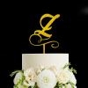 Glitter Gold Initial L Wedding Cake Topper,Custom Any Letter Monogram Cake Topper for Wedding Party Supplies,Personalized Gifts for Mr & Mrs,Acrylic Birthday Mother's Day Cake Topper view 1
