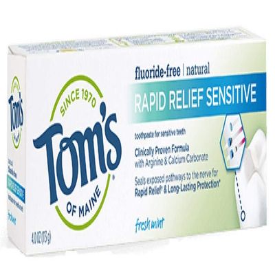 2 Set of Pack 3 - Tom's of Maine Rapid Relief Sensitive Natural Toothpaste 4 oz Fresh Mint