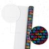 NEPOG Birthday Wrapping Paper for Girls Boys Kids Women Men, Gradient Color Happy Birthday Wrapping Paper with Cut Lines on Reverse, 6 Sheets Folded Flat 20x28 inches for Birthday Occasion view 3