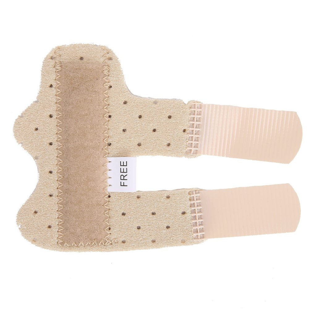 Finger Extension Splint, Finger Splint Brace Finger with Removable Built in Aluminum Strip, Sprain Fracture Fixation Support for Index Middle Ring Finger (Skin Color)