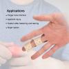 Finger Extension Splint, Finger Splint Brace Finger with Removable Built in Aluminum Strip, Sprain Fracture Fixation Support for Index Middle Ring Finger (Skin Color) view 2