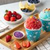 Nostalgia Kool-Aid Snow Cone Syrup Variety Pack  16-oz Bottles, 3 Flavors: Blue Raspberry, Tropical Punch, and Grape  Paper Cups & Colored Spoon Straws  Great for Birthdays, Pool Parties, and BBQs view 4
