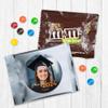 24ct Personalized Orange Graduation Candy M&M's Fun Size Party Favors with Photo (24 Pack) - Class of 2024 - Silver Foil (3x4in) - No Assembly Required view 1
