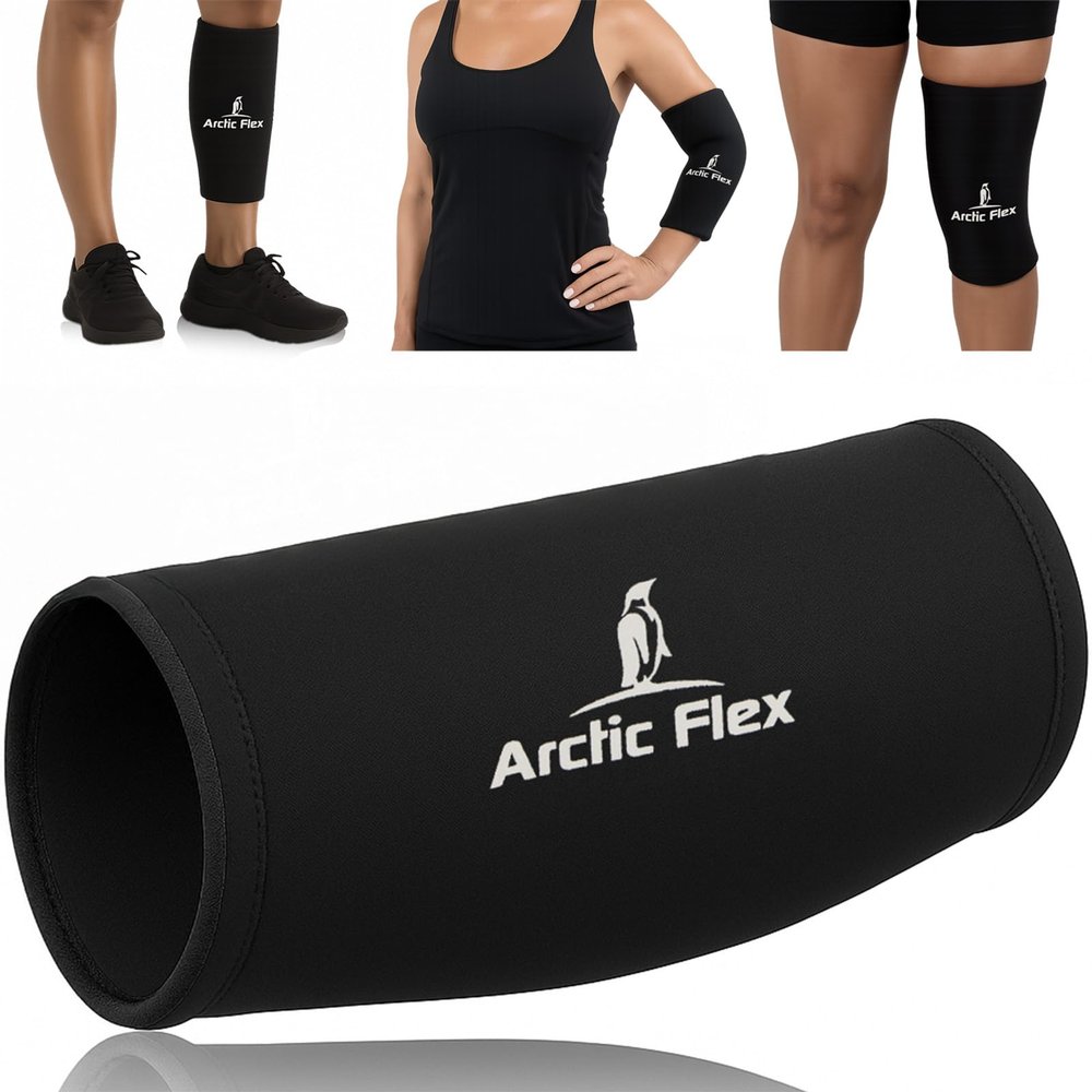 Arctic Flex Ice Sleeve for Knee, Elbow, Arm - Hot & Cold Freeze Pack Wrap for Tennis Pain Relief, Tendonitis - Gel Compression Brace for Injuries - Therapy Compress - Reusable, 360 Coverage