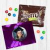 24ct Personalized Graduation Candy M&M's Fun Size Party Favors with Photo (24 Pack) - Class of 2025 - Purple Foil (3x4in) - No Assembly Required view 1