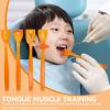 4PCS Tongue Trainer, Plastic Tongue Tip Exerciser Portable Oral Lips Exerciser Plastic Perceiving Recovery Tool for Dysarthria(Orange) view 2