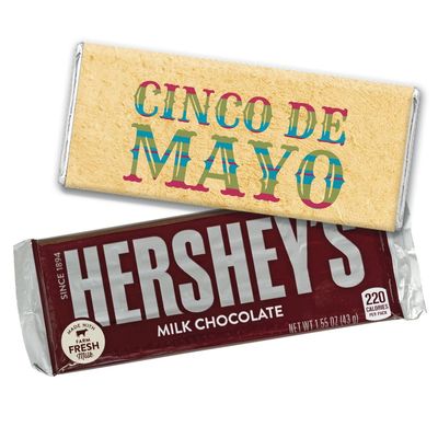 36ct Personalized Cinco De Mayo Party Favors Candy Bars (36 Count) - Milk Chocolate