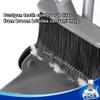MR.SIGA Broom and Dustpan Set with Adjustable Long Handle, Upright Combo for Floor, Cleaning Lobby, Gray view 4