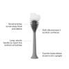 ezpz Bottle Brush (Gray) - Odor-Resistant Silicone Cleaning Tool with Long Sturdy Handle and Suction Base - Flexible Top for Tight Spaces - Gently Cleans Cups, Glasses, Bottles and Accessories view 2