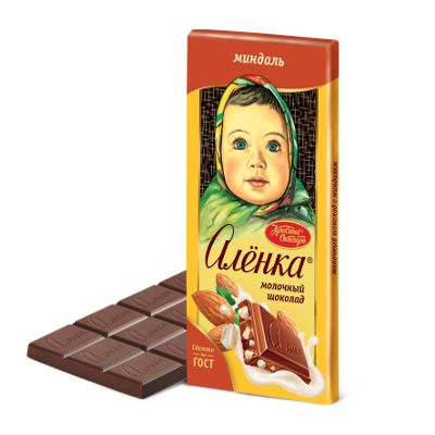Krasnyi Oktyabr - Alenka Chocolate Bar (2.64 Ounce (pack of 4), Almond)