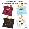 Flock Keto Chicken Skin Chips  4 Flavors Variety Pack, Low Carb, High Protein, Gluten-Free Chicken Crisps, Keto Snack, Low Carb Chips, Protein Crackers, Diet Snacks, 8-Pack (1oz) view 3