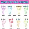 24 90s Party Favors 1990's Retro Element Straws for Back to The 90s Party Decorations Supplies with 2 PCS Straws Cleaning Brush view 3