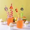 24 Fire Truck Party Favors Drinking Straws for Fire Truck Birthday Party Supplies with 2 PCS Straws Cleaning Brush view 4