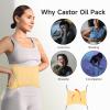 Langsprit Castor Oil Pack Wrap,Organic Cotton Castor Oil Packs for Liver Detox,Reusable Castor Oil Pads Pack Compress for Stomach,Castor Oil Packs kit L view 4