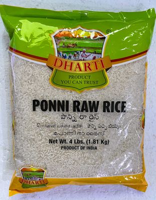 Dharti Ponni Raw Rice - 4 Pounds