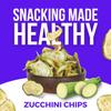 Baked Zucchini Chips, Oven Baked No Oil Added, Vegetable Crisps, No Sugar Added Gluten Free Healthy Snack, Vegan, Veggie Snack Pack, Salad Topper, Sea Salt, 1.42oz Sealable Bags, Pack of 5 view 3