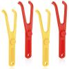 Chengu 4 Pieces Dental Floss Holder Reusable Flosser Reusable Floss Handle Holder Flossmate Handle for Oral Clearing (Red, Yellow) view 1