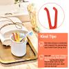 Chengu 4 Pieces Dental Floss Holder Reusable Flosser Reusable Floss Handle Holder Flossmate Handle for Oral Clearing (Red, Yellow) view 4
