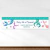 5ft Personalized Mermaid Birthday Banner Party Decoration (5 foot) - Mermaid Kids Bday Party Supplies view 3