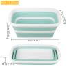 2 Pack Collapsible Bucket with 2.25 Gal / 8.5L Each, Plastic Tub, Portable Wash Basin for Home and Garden, Foldable Camp Sink with Upgrade Reinforced Hard Plastic Rim view 2