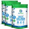 BioTrust Ageless Multi Collagen Peptides Powder  5 Types (I, II, III, V, X)  Unflavored Collagen Powder for Women & Men  Hydrolyzed Protein  Grass Fed Beef, Fish, Chicken, Eggshell Membrane, 3-pk view 1