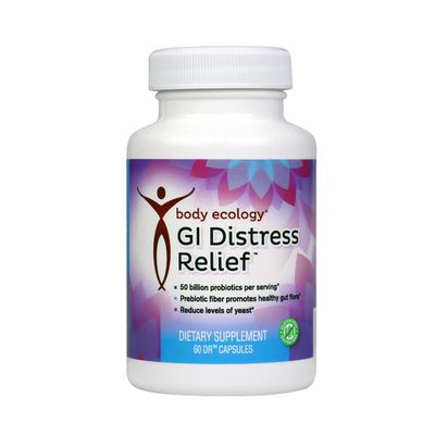 Body Ecology GI Distress Relief | Probiotics Supplement | Gut Support | Non-GMO | 60 Count