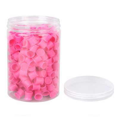 300Pcs Ink Cups Ink Cup Disposable Silicone Pigment Cup Eyebrow Lip Color Pigment Cup Mixed 300PCS Disposable Pigment Ink in 12mm Cups