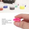 300Pcs Ink Cups Ink Cup Disposable Silicone Pigment Cup Eyebrow Lip Color Pigment Cup Mixed 300PCS Disposable Pigment Ink in 12mm Cups view 3