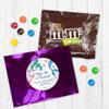 12ct Personalized Mermaid Birthday Party Favors Fun Size Candy Bags (12 Pack) - Purple Foil - (3 x 4in) Milk Chocolate, Party Supplies view 1