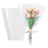 Corkwaw 100 Pcs flower packaging transparent bag,flowers bouquet sleeve transparent cellophane Suitable for flower shop, shopping mall flower packaging(18X13) view 1