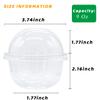 Alaeseje 50 Pack 9 oz Clear Plastic Cups with Dome Lids,Disposable Dessert Party Cups(No Hole),PET Crystal Parfait Cups for Candy,Cold Drinks,Fruit,Smoothie,SundaeCupcake,Ice Cream view 2