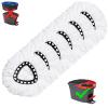6 Pack Mop Replacement Heads for O-Ceda EasyWrin Spin Mop, Microfiber Spin Mop Refills, Easy Cleaning Mop Head Replacement White view 1