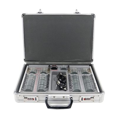 Optometry Equipment 104 Trial Lens Set Metal Rims Aluminium Case + Free Frame
