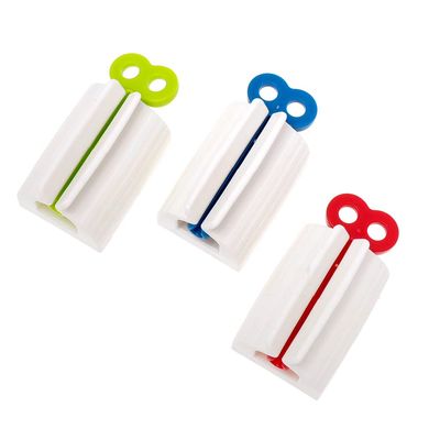 3PCS Press Manual Squeezed Toothpaste Multifunctional Toothpaste Tube Squeezer Clip-on Facial Cleanser Squeezer Bathroom Supplies (3 Colors)