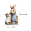 Happyyami Garden Decoration Bunny Photography Props Easter Mini Bunny Figurines Cute Bunny Figures Outside Toys Animal Model Moss Micro Landscape Ornaments Mini Toy Dashboard Rabbit Resin view 2