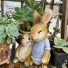 Happyyami Garden Decoration Bunny Photography Props Easter Mini Bunny Figurines Cute Bunny Figures Outside Toys Animal Model Moss Micro Landscape Ornaments Mini Toy Dashboard Rabbit Resin view 4