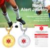 Supcare Medical Alert Tag with Gold Pendant, Soccer Necklace, Personalized Id Tag view 4