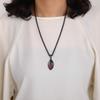 Supcare Men's Black Medical Alert Necklace with Engraved ID Tag view 2
