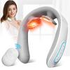 JICHAMOXY Electric Pulse Neck Massager with Heat for Pain Relief 10 Modes 15 Intensities Therapy Deep Tissue Trigger Point Intelligent Massager Cordless Gifts for Men Women view 1