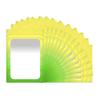 100 Pack Resealable Mylar Bags 3 x 4.7 Inch Smell Proof Bags with Clear Window Foil Pouch Bag Flat Bag Matte Yellow Green view 1