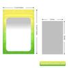 100 Pack Resealable Mylar Bags 3 x 4.7 Inch Smell Proof Bags with Clear Window Foil Pouch Bag Flat Bag Matte Yellow Green view 2